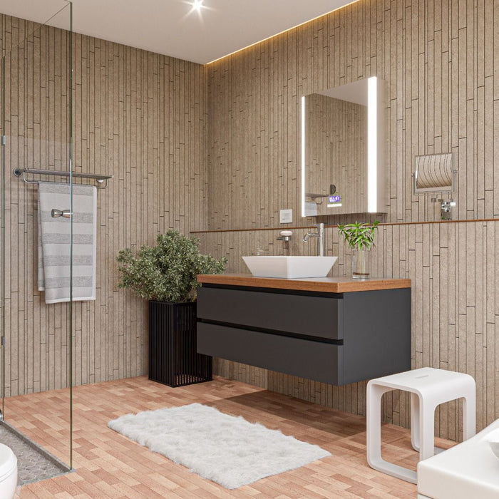 ALFI brand White 17" Square Above Mount Ceramic Sink ABC912