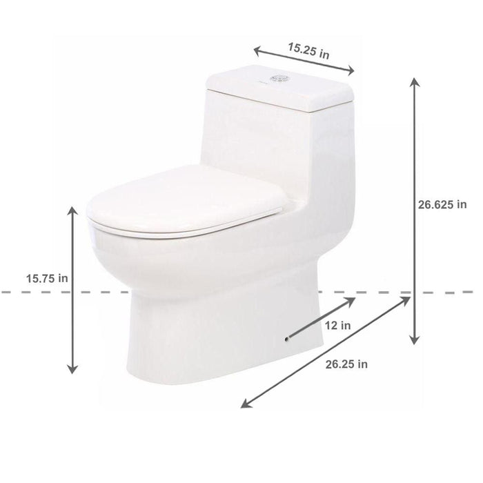 Whitehaus Magic Dual Siphonic Flush One Piece Toilet WHMFL3351-EB
