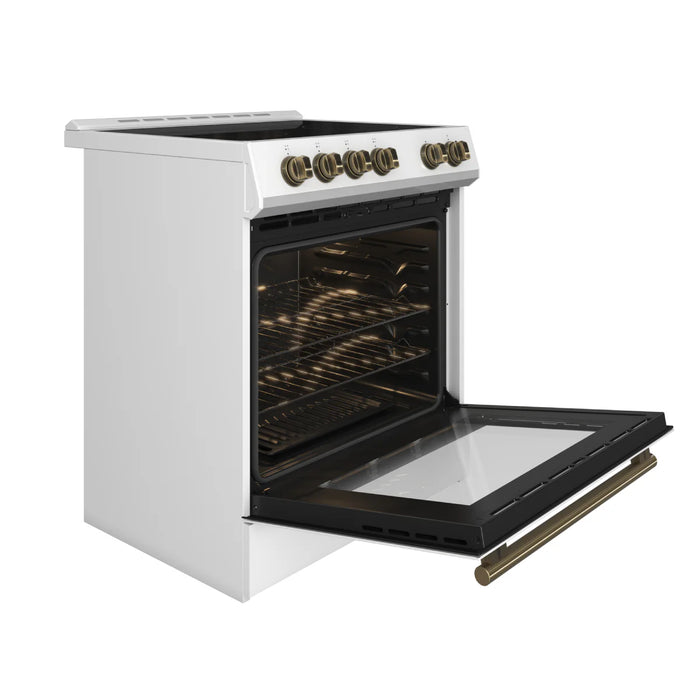 FORNO Espresso Leonardo 30" Electric Range, FFSEL6012-30WHT