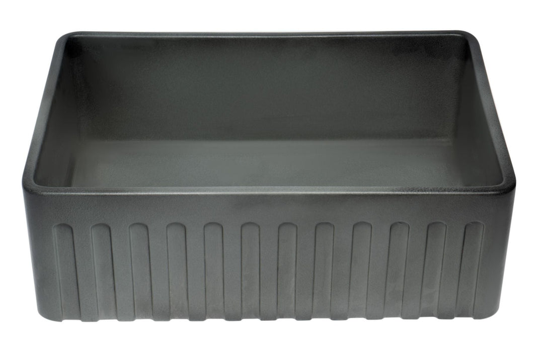 ALFI brand 30" Fireclay Farmouse Kitchen Sink In Concrete Color ABCO3020SB