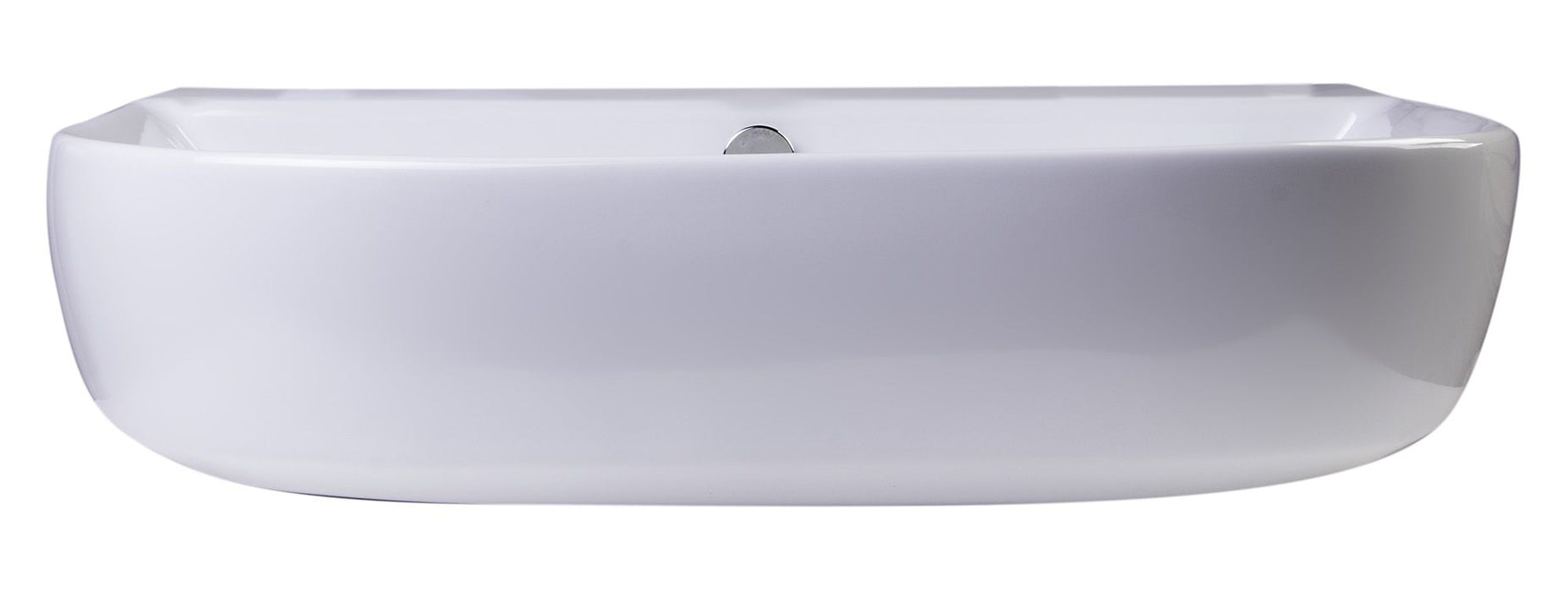 ALFI brand 24" White D-Bowl Porcelain Wall Mounted Bath Sink AB111