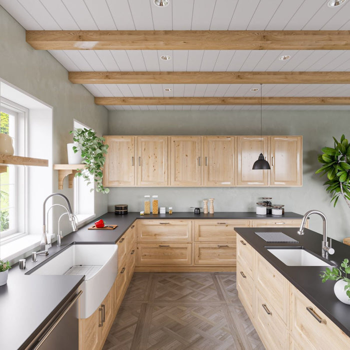 ALFI Brand White Smooth Curved Apron 36" Single Bowl Fireclay Farm Sink ABFC3620S-W