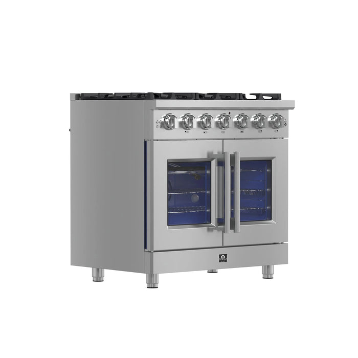 FORNO Massimo 36" French Door Gas on Gas Range FFSGS6439-36