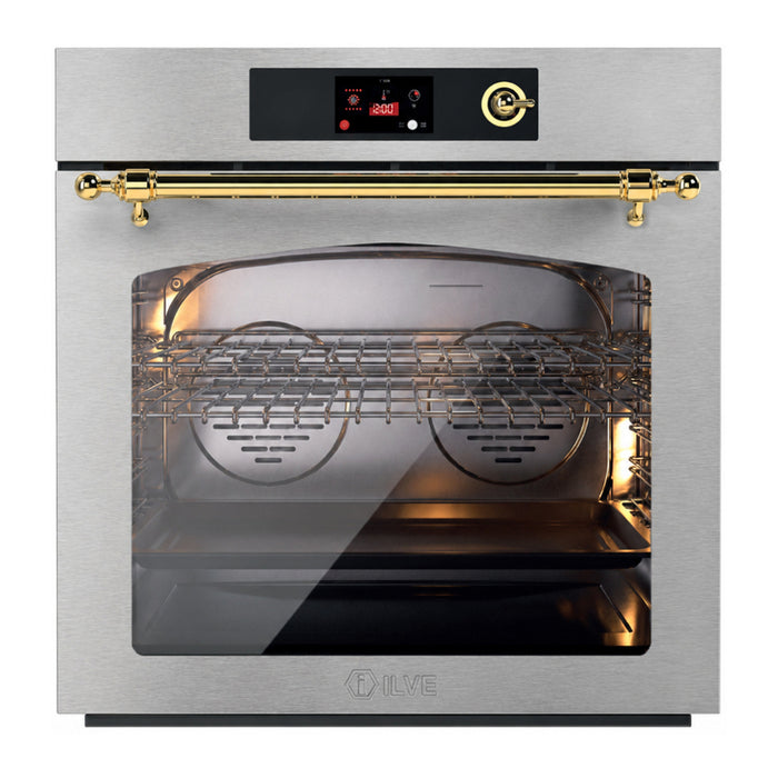 ILVE Nostalgie II 30" Pyrolytic Single Wall Oven UOV30NTPYSS