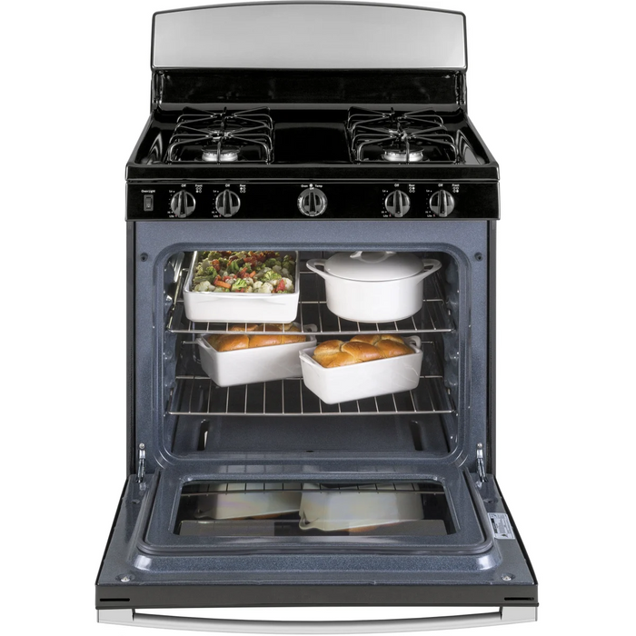 GE 30" Freestanding Gas Range, JGBS30RETSS