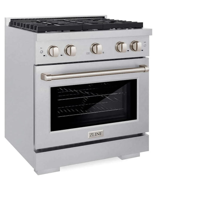 ZLINE 30"Gas Range, Convection Gas Oven , DuraSnow® Stainless Steel, SGRS-30