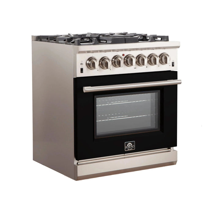 FORNO Capriasca 30" Gas on Gas Range FFSGS6260-30BLK