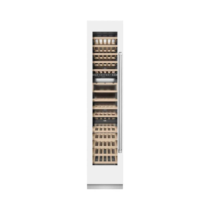 ZLINE 18"Triple Zone 68 Bottle Left Hinge Column Wine Cooler, White Matte Stainless Steel RCWVL-WM-18