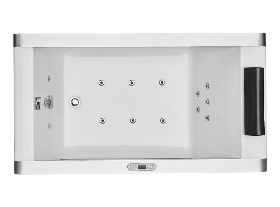 EAGO 5 ft Clear Rectangular Acrylic Whirlpool Bathtub AM152ETL-5