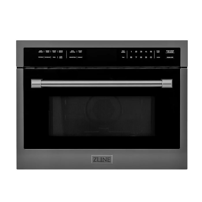 ZLINE 30" Oven WASB-30 & Microwave MWO-24-BS Bundle, 2KP-MW24-AWS30BS