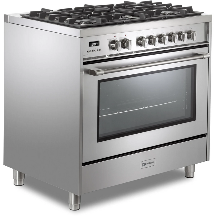 Verona 36" Freestanding Dual Fuel Range VPRFSGE365SS