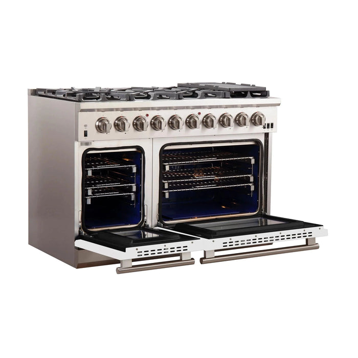 FORNO Capriasca 48″ Gas on Gas Range FFSGS6260-48WHT