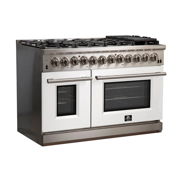 FORNO Capriasca 48" Dual Fuel Range FFSGS6187-48WHT
