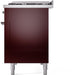 ILVE Nostalgie II 48" Dual Fuel Liquid Propane Range, Burgundy, Chrome Trim ILVE UP48FNMPBUCLP ILVE