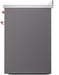 ILVE Nostalgie II 30" Electric Range, Matte Graphite, Copper Trim UPI304NMPMGP ILVE