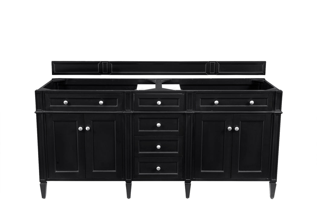 James Martin Brittany 72" Double Bathroom Vanity, Black Onyx