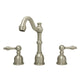 Two-Handle Brushed Nickel Widespread Bathroom Sink Faucet - AK41518BN