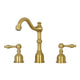 Two-Handle Brushed Gold Widespread Bathroom Sink Faucet - AK41518BTG