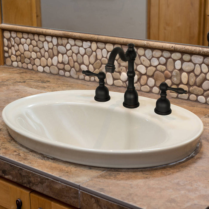 Two-Handle Oil Rubbed Bronze Widespread Bathroom Sink Faucet - AK41518ORB
