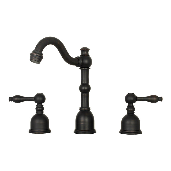Two-Handle Oil Rubbed Bronze Widespread Bathroom Sink Faucet - AK41518ORB