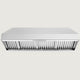 Nauxus 48 Inch Range Hood Insert, 1200 CFM High Power Kitchen Vent with 4 Speeds Ultra-Quiet Operation, Dimmable LED Lighting Dishwasher Safe Filtration System , NX-19IS-48
