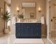 48 Inch Navy Blue Shaker Single Sink Bathroom Vanity with Drawers