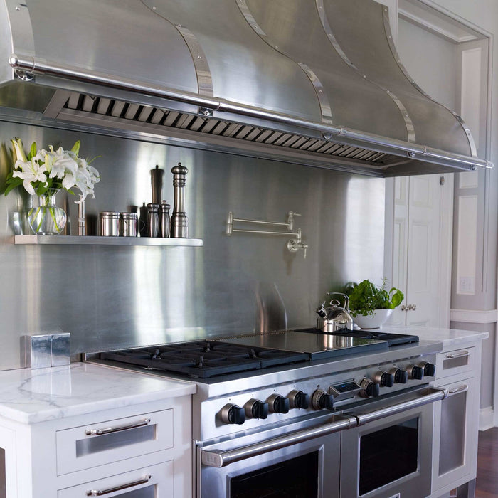 Nauxus 48 Inch Range Hood Insert with 1200 CFM Powerful Suction, Ultra Quiet Ducted Stainless Steel Kitchen Stove Vent Hood with Dimmable LED Lights, Timer, 4-Speed Touch Control , NX-19IL-48