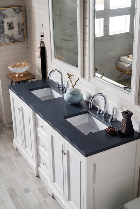 James Martin De Soto 72" Double Bathroom Vanity, Bright White