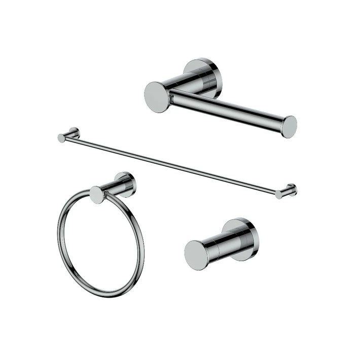 ZLINE Emerald Bay Bathroom Accessories Package with Towel Rail, Hook, Ring and Toilet Paper Holder, 4BP-EMBYACC-CH