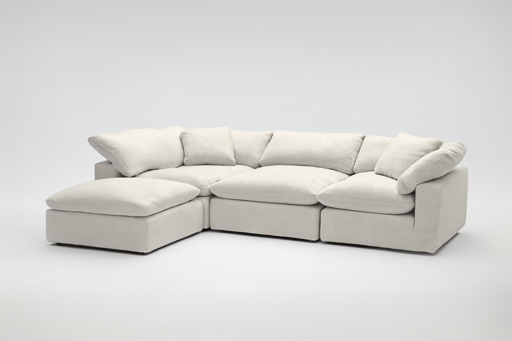 4-Cube Ottoman Chaise Sectional