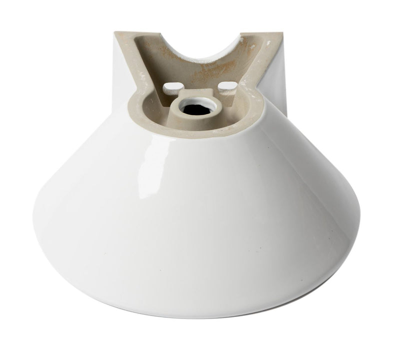 ALFI brand White 17" Round Wall Mounted Ceramic Sink, Faucet Hole ABC113