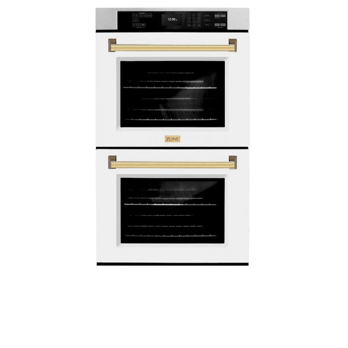 ZLINE 30"Professional True Convection Double Wall Oven, Air Fry, Self Clean, DuraSnow® Gold WADSZ-WM-30-G