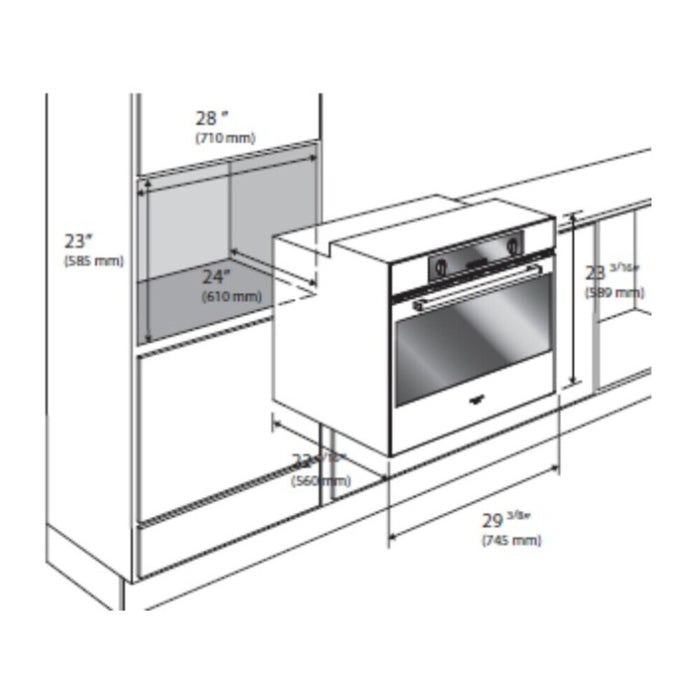 Verona 30" Single Convection Electric Wall Oven VEBIEM3024NSS