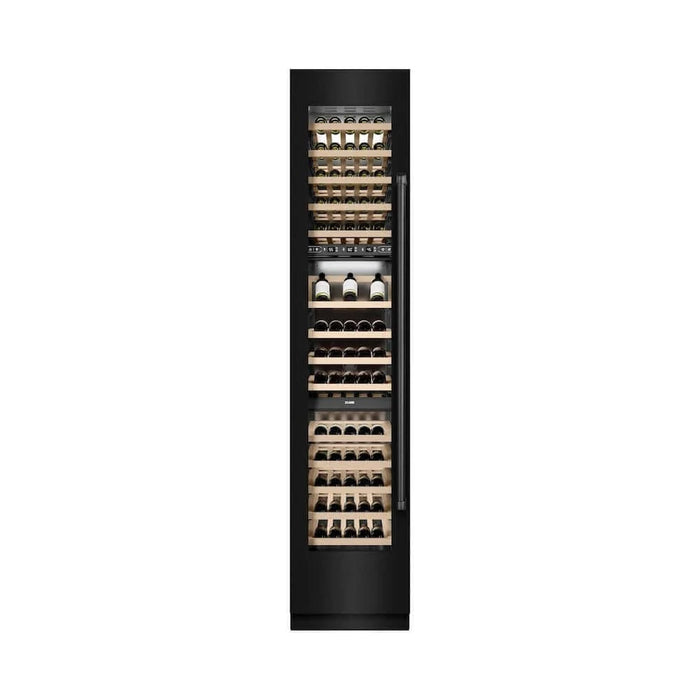 ZLINE 18"Triple Zone 68 Bottle Left Hinge Column Wine Cooler, Black Stainless Steel RCWVL-BS-18