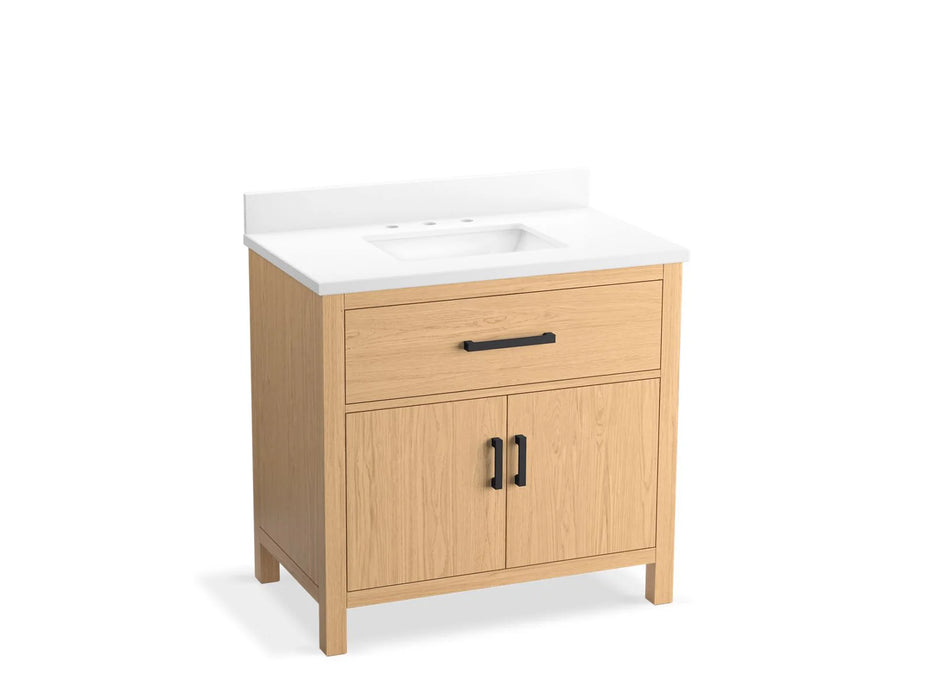 KOHLER Kresla 36" bathroom vanity cabinet, sink, quartz top K-40639-BD1
