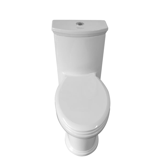 Whitehaus Magic Flush White One Piece Toilet WHMFL3364-EB
