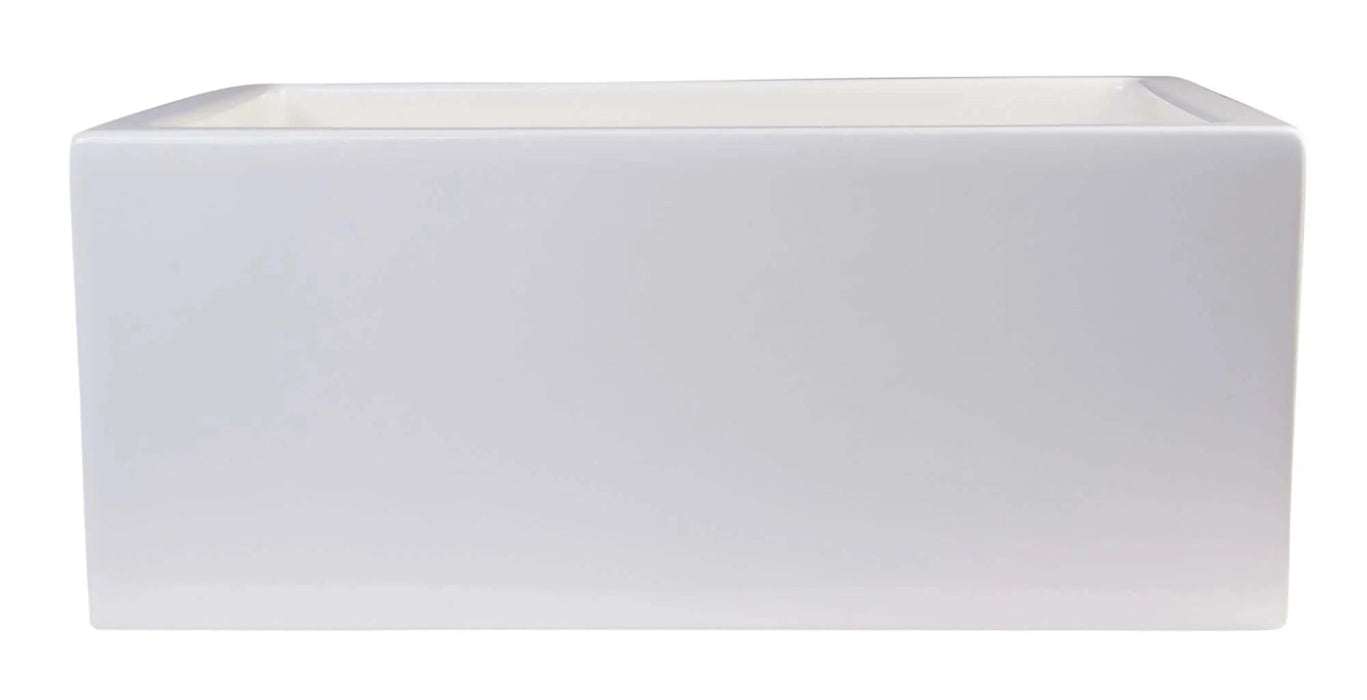 ALFI brand 24" Smooth Thick Wall Fireclay Single Bowl Farm Sink AB2418SB