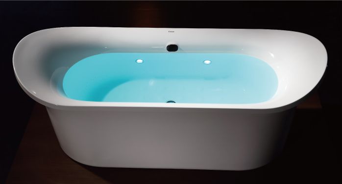 EAGO 74" White Free Standing Oval Air Bubble Bathtub AM1900