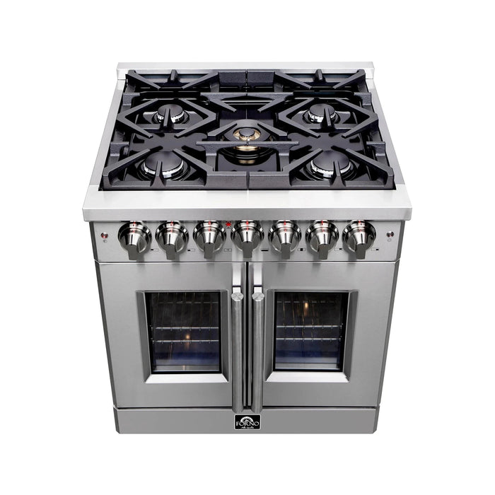FORNO Massimo 30″ French Door Dual Fuel Range FFSGS6325-30