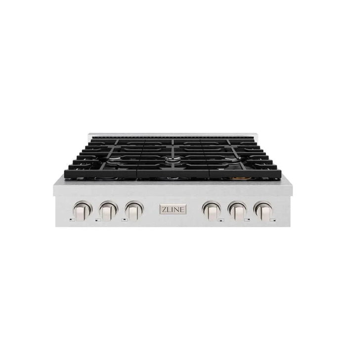 ZLINE 36" Paramount Gas Rangetop DuraSnow® Stainless Steel SRTS-36