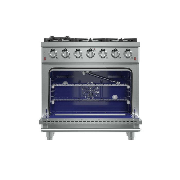 FORNO Massimo 36″ Gas on Gas Range FFSGS6239-36