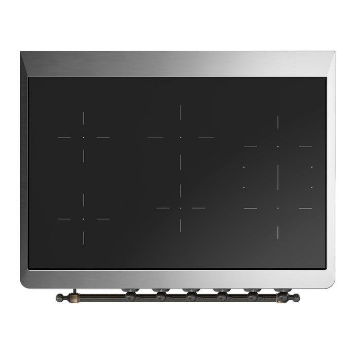 ILVE 36"Majestic III Induction Range, UMIB36QNR3 — UMIB36QNR3AWB