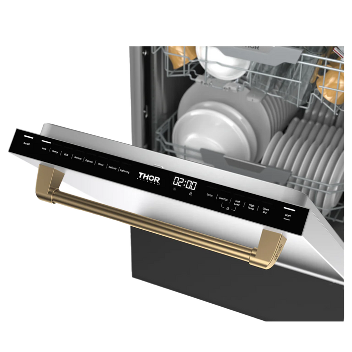 Gordon Ramsay by THOR Kitchen 24" Dishwasher, Bronze Accents, DW24X8BA99-BRZ