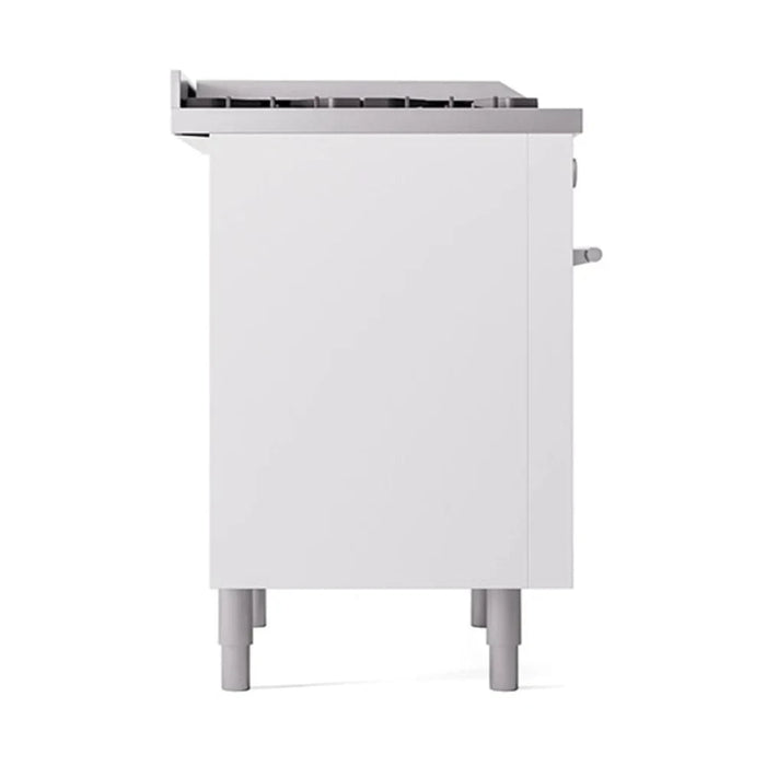 ILVE 36"Professional Plus Liquid Propane Dual Fuel Range, White UP36FQMPWHLP