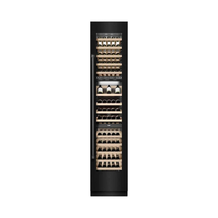 ZLINE 18"Triple Zone 68 Bottle Right Hinge Column Wine Cooler, Black Stainless Steel RCWVR-BS-18