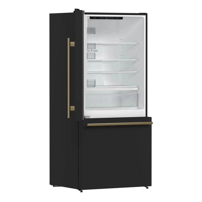 FORNO Espresso Milano 31" Left Swing Refrigerator FFFFD1786-31BLK