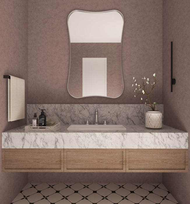 Hasha Italian Style Irregular Asymmetrical Bathroom Wall Mirror