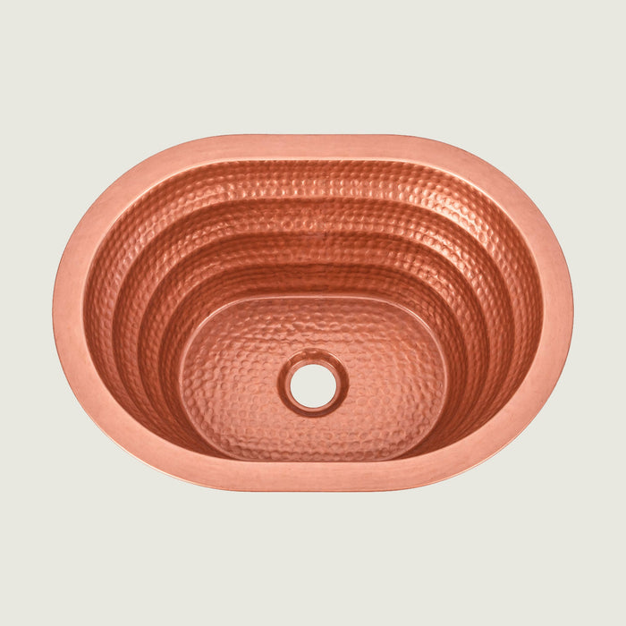 Nauxus Round Custom Handmade Copper Bathroom Sink RCB04-NX