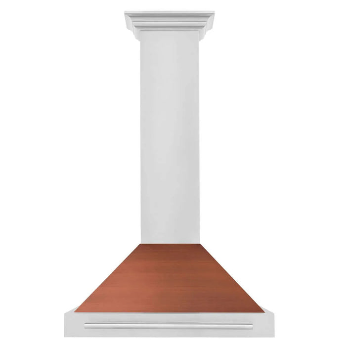 ZLINE Convertible Stainless Steel Range Hood, Copper Shell, Stainless Steel Handle KB4STX-C