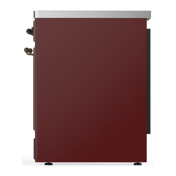 ILVE Majestic III 30" Induction Range, Burgundy, Burnished Trim UMIB30NR3BUB